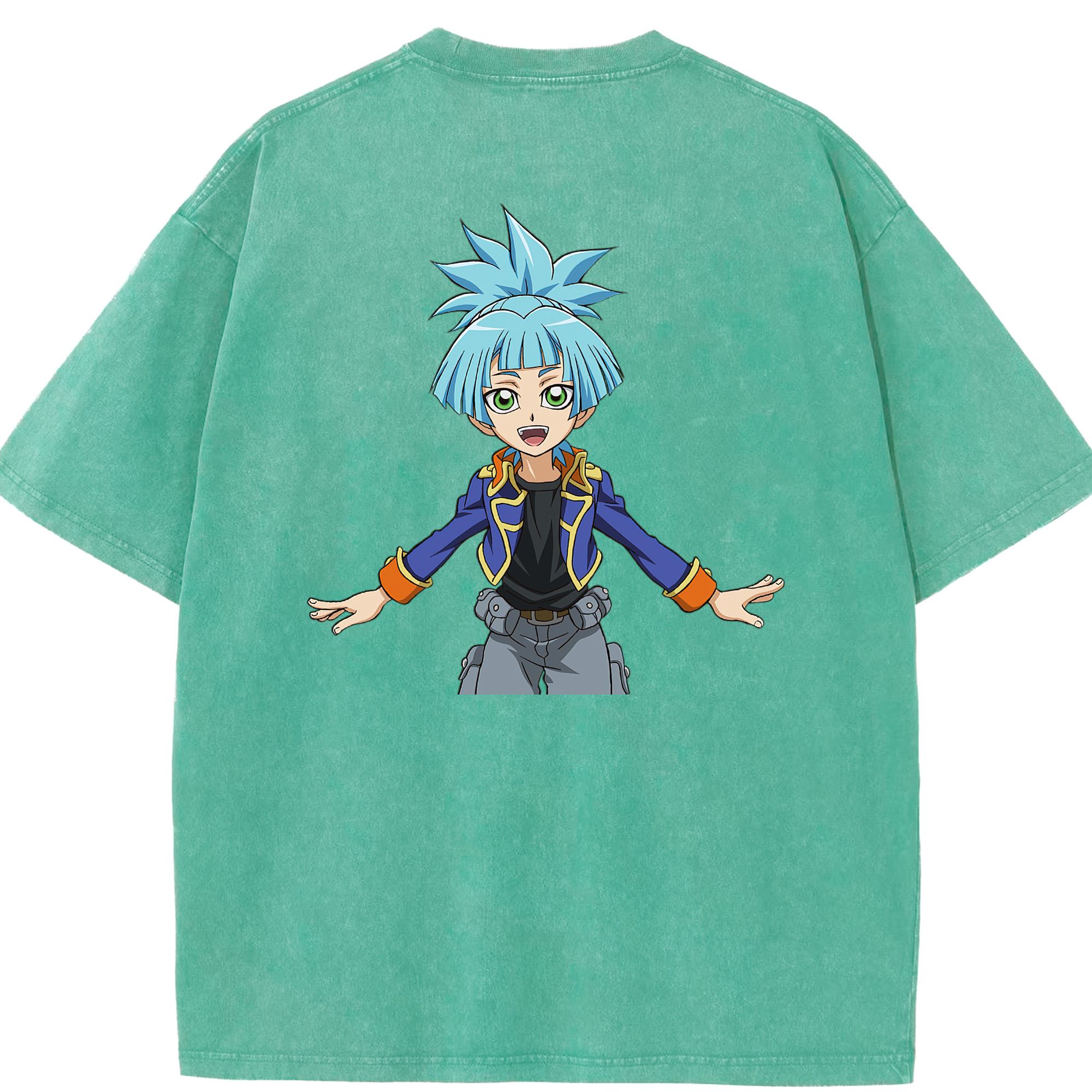 （画像用） 遊☆戯☆王 Yu-Gi-Oh! 綿100% ヴィンテージ風 半袖Tシャツ（背面プリント）